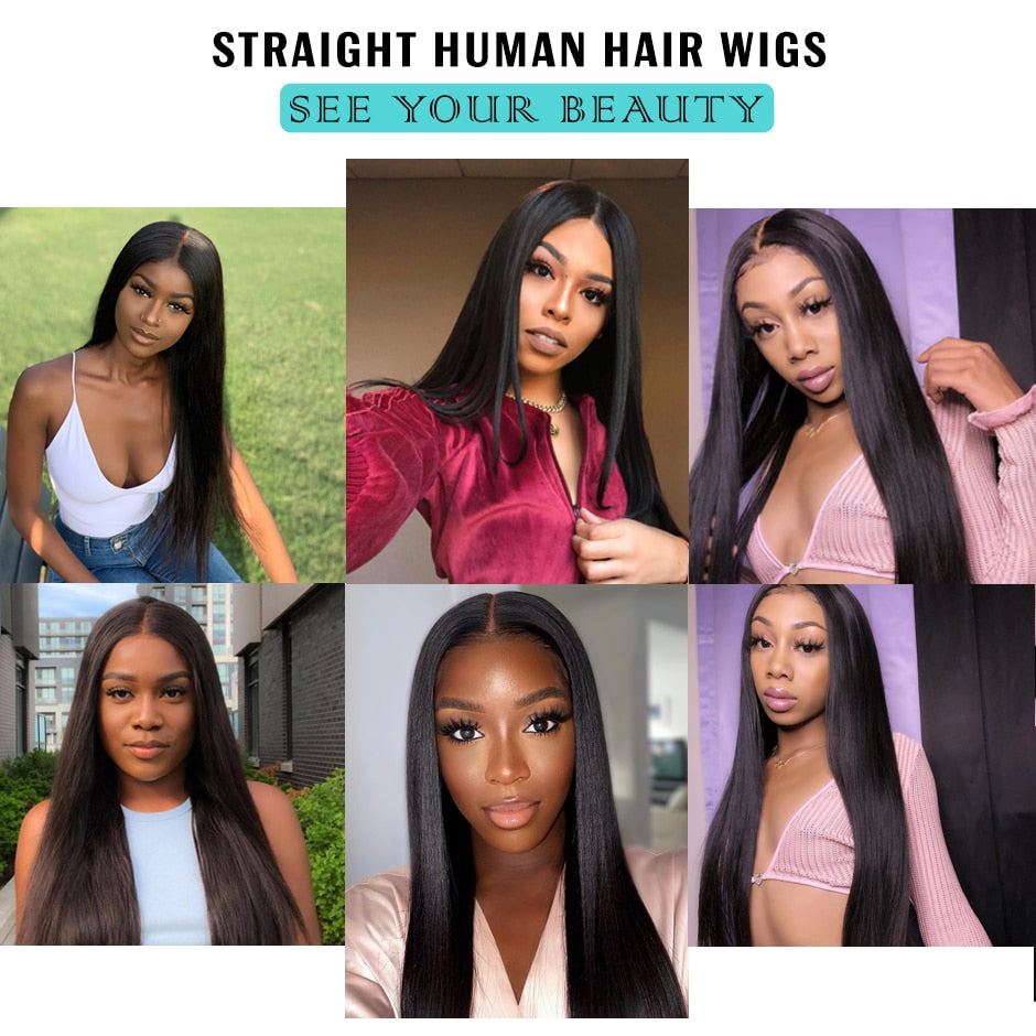 Straight U Part Wigs For Women Human Hair Malaysian Straight Human Hair