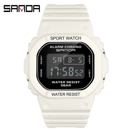 SANDA Brand Digital Watch Luxury G Style Electronic Watches Fashion Watch For Women Men Stopwatch Countdown Wristwatch  293