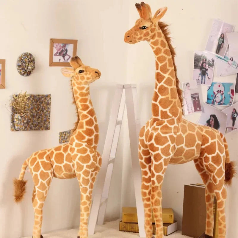 Big Size Real Life Plush Giraffe Stuffed Soft Lifelike Animals Giraffes Soft Doll Kids Home Decor Birthday Gift