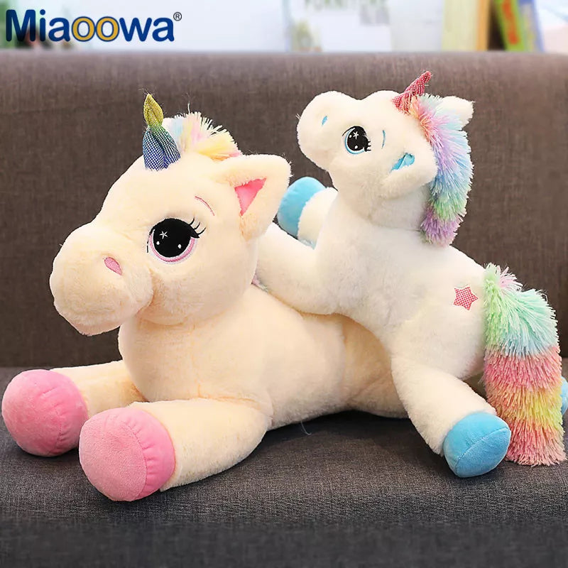 40-110cm Stuffed Animal Baby Dolls Kawaii Cartoon Rainbow Unicorn Plush toys Kids Present Toys Children Baby Birthday Gift