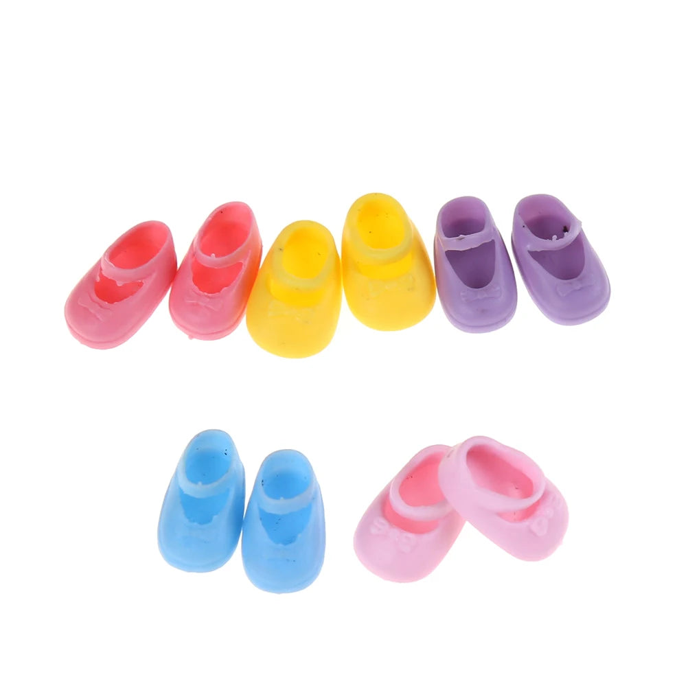 5 Pairs Fashion Shoes Doll Shoes for  Dolls Outfit Dress Little Girls Gift for Little Girl Accessories Random Best Sell