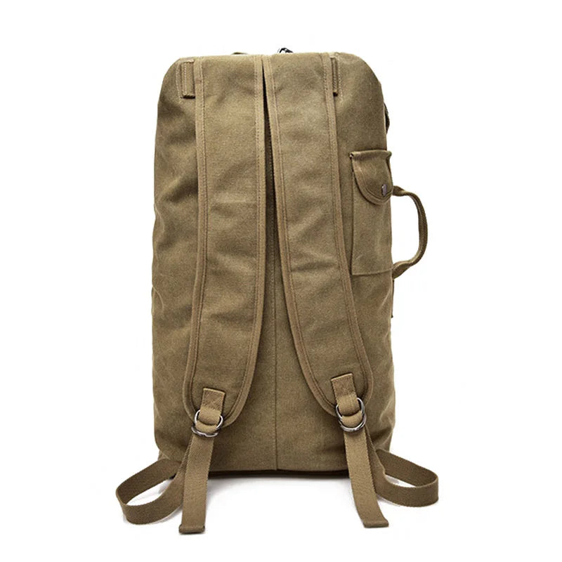 Men's Canvas Backpacks Multi-purpose Bucket Mountaineering Travel Bag Large Shoulder Bags Men Army Trip Foldable Hand Bag XA1934