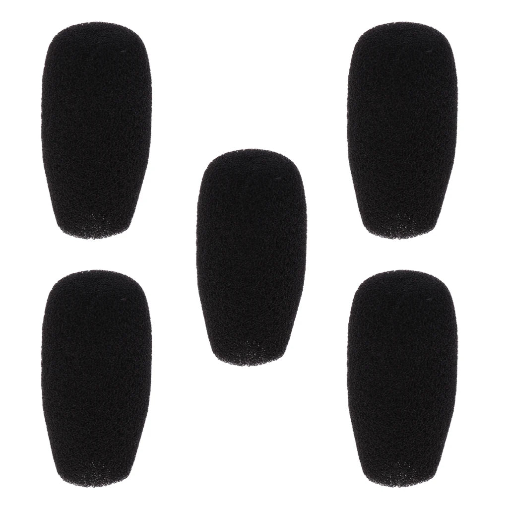 5 Pieces Black Microphone Mic Sponge Windshields Wind Muffs Covers for Meeting Conference Gooseneck Microphone Parts