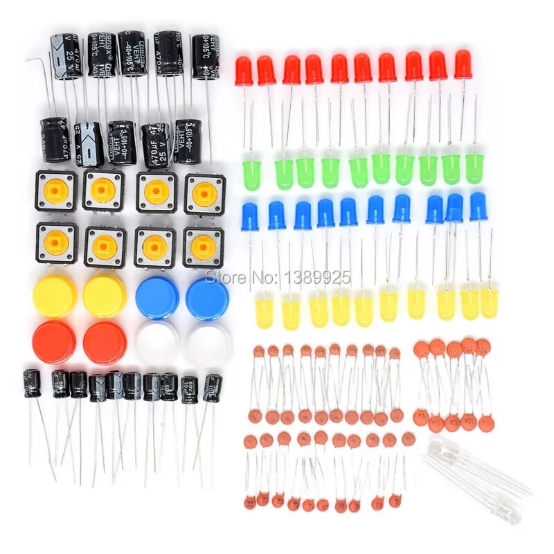 DIY Project Starter Electronic DIY Kit with 400 Tie-points Breadboard for Arduino R3 Electronics Components Kits with Box