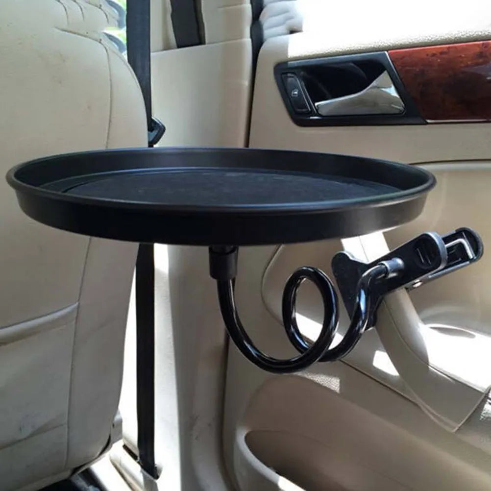 Black Car Food Tray Folding Dining Table Drink Holder Car Pallet Back Seat Water Car Cup Holder