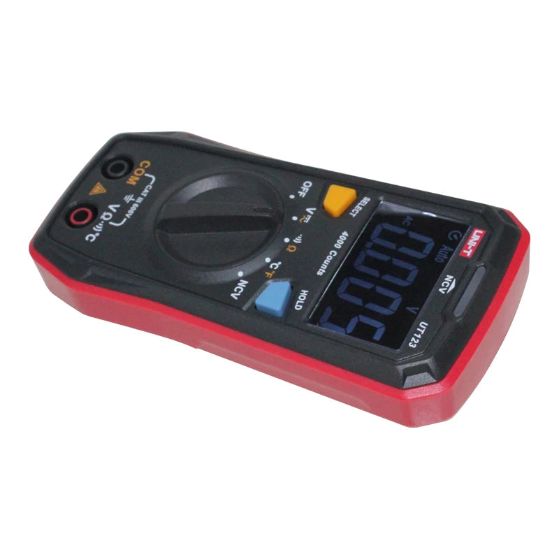 Uni-T UT123 Pocket Mini Residential Multimeter , AC DC Voltmeter Ohmmeter Temperature NCV Tester EBTN Display+Free soft Bag