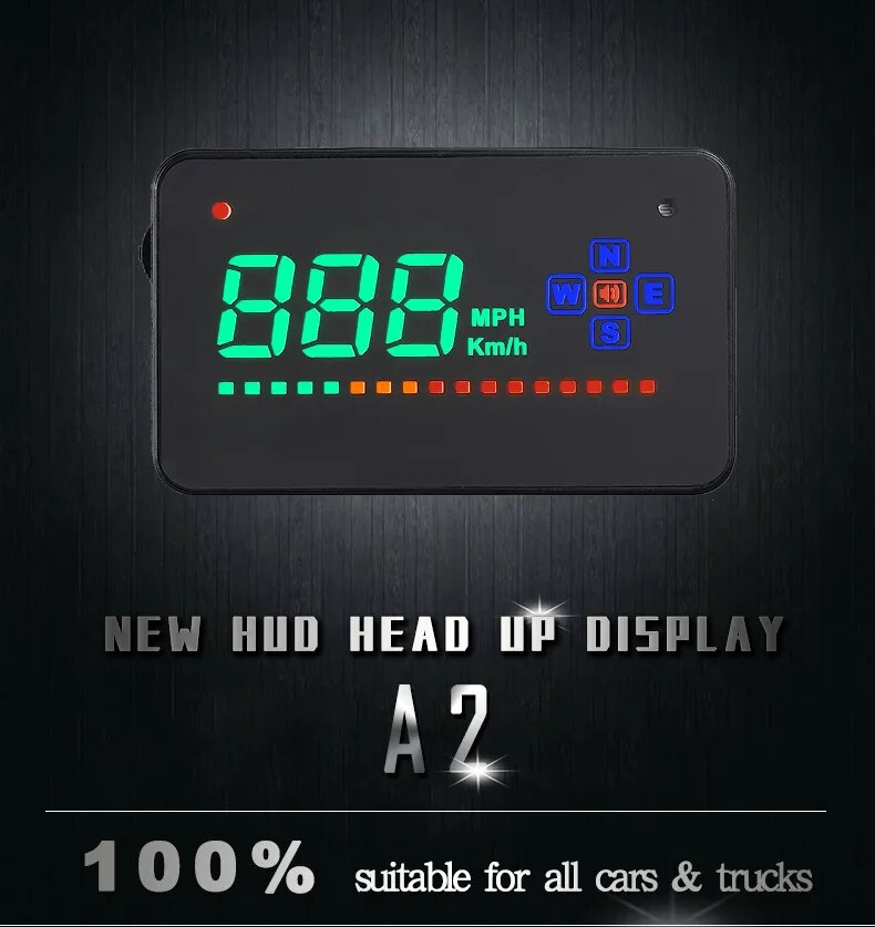 Compatible with All Car Speed Projector GPS Digital Car Speedometer A2 Electronics Head Up Display Auto HUD Windshield Projector