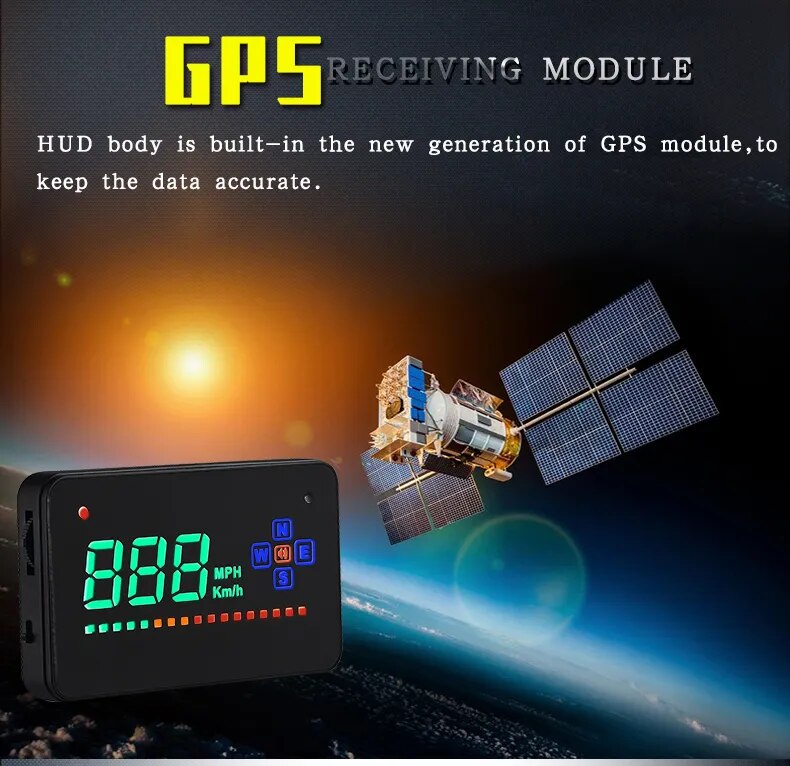 Compatible with All Car Speed Projector GPS Digital Car Speedometer A2 Electronics Head Up Display Auto HUD Windshield Projector