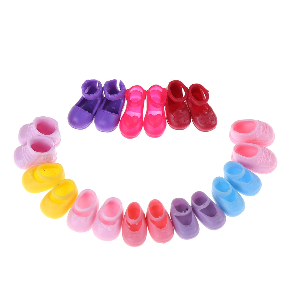 5 Pairs Fashion Shoes Doll Shoes for  Dolls Outfit Dress Little Girls Gift for Little Girl Accessories Random Best Sell