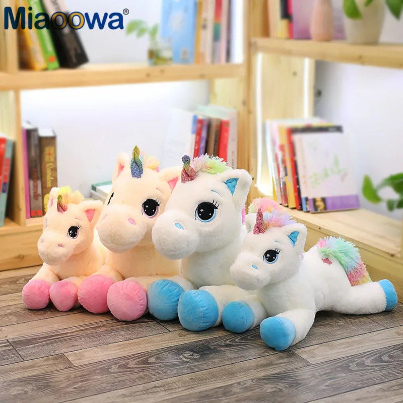 40-110cm Stuffed Animal Baby Dolls Kawaii Cartoon Rainbow Unicorn Plush toys Kids Present Toys Children Baby Birthday Gift