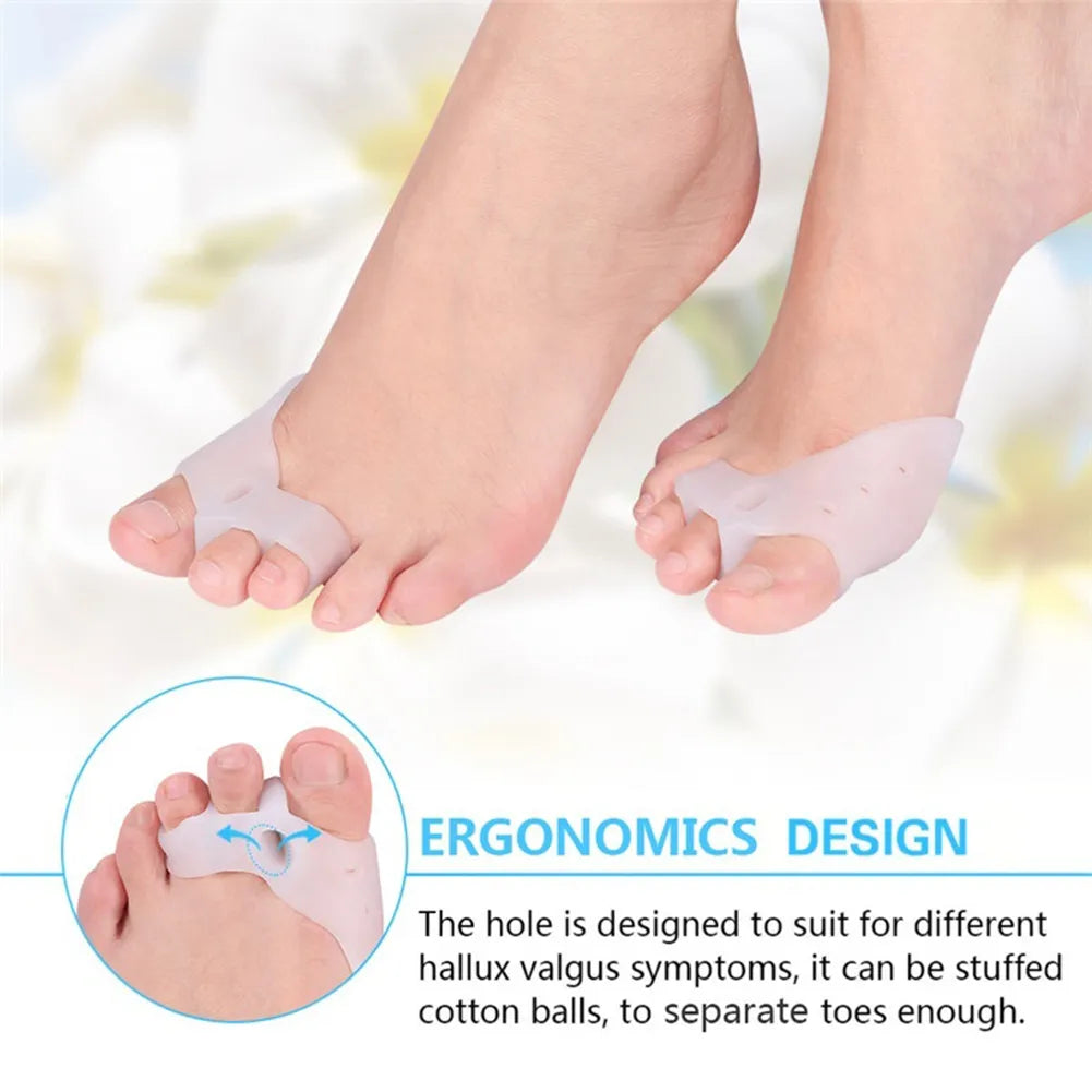 Bunion Corrector: 2Pcs Bunion Corrector Pain Relief Hammer Toe Separator with Forefoot Care Pads Protection Hallux Valgus Foot Massager