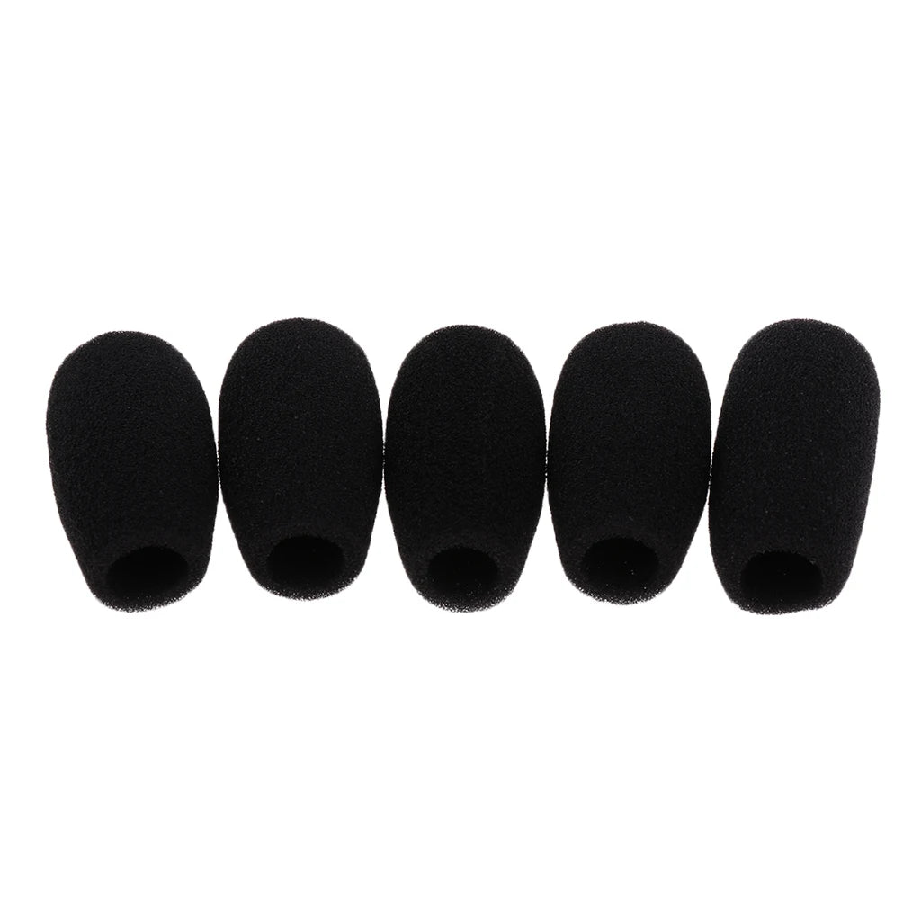 5 Pieces Black Microphone Mic Sponge Windshields Wind Muffs Covers for Meeting Conference Gooseneck Microphone Parts