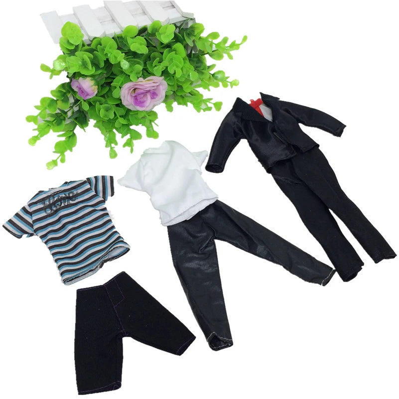 3pcs/set Ken Dolls Clothes Male Clothes For Prince Ken Dolls Daily Wear Accessories Random Fashion Outfit For Boyfriend