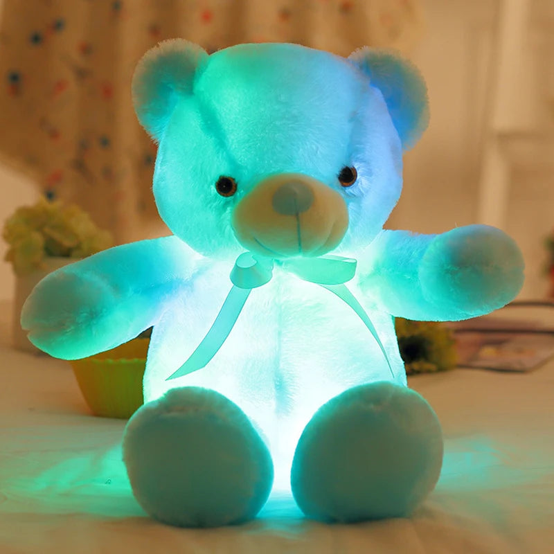 50cm Creative Light Up LED Teddy Bear Stuffed Animals Baby Dolls Plush Kids Toy Colorful Glowing Kawaii Bear Toys For Children