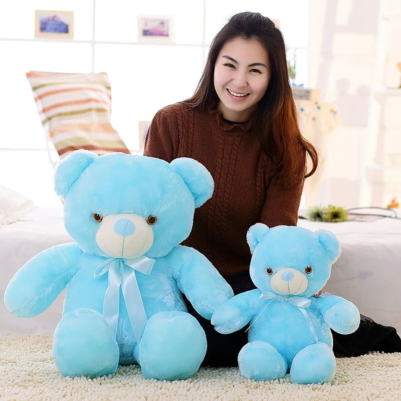 50cm Creative Light Up LED Teddy Bear Stuffed Animals Baby Dolls Plush Kids Toy Colorful Glowing Kawaii Bear Toys For Children