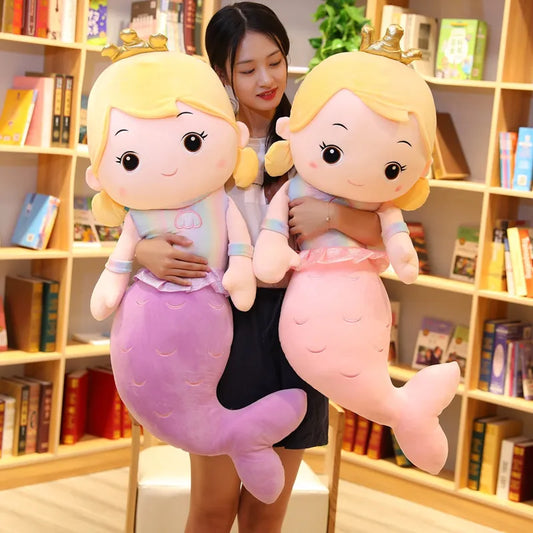 30cm-110cm Plush Mermaid Princess Toy Cute Stuffed Anime  Mermaid Plush Doll Kids Toy Birthday Gift for Girl