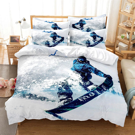 Bedding Set: Skating 3D Digital Bedding Sets Home Bedclothes Super King Cover Pillowcase Comforter Textiles Bedding Set  bed cover set