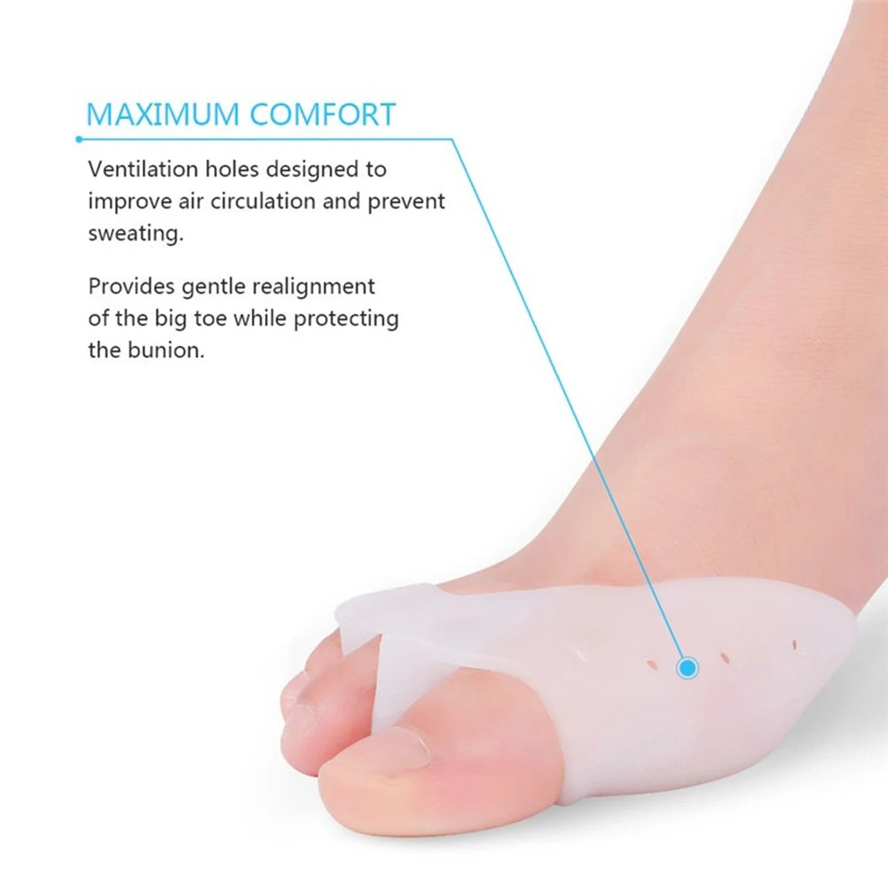 Bunion Corrector: 2Pcs Bunion Corrector Pain Relief Hammer Toe Separator with Forefoot Care Pads Protection Hallux Valgus Foot Massager