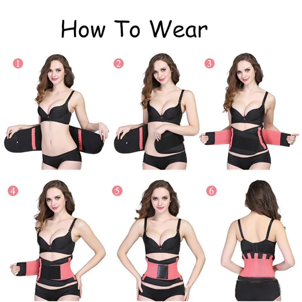 Women Waist Trainer Body Shaper Slimming Belt Sheath Belly Tummy Control Sweat Shapewear Workout Gym Clothes Corset Underwear