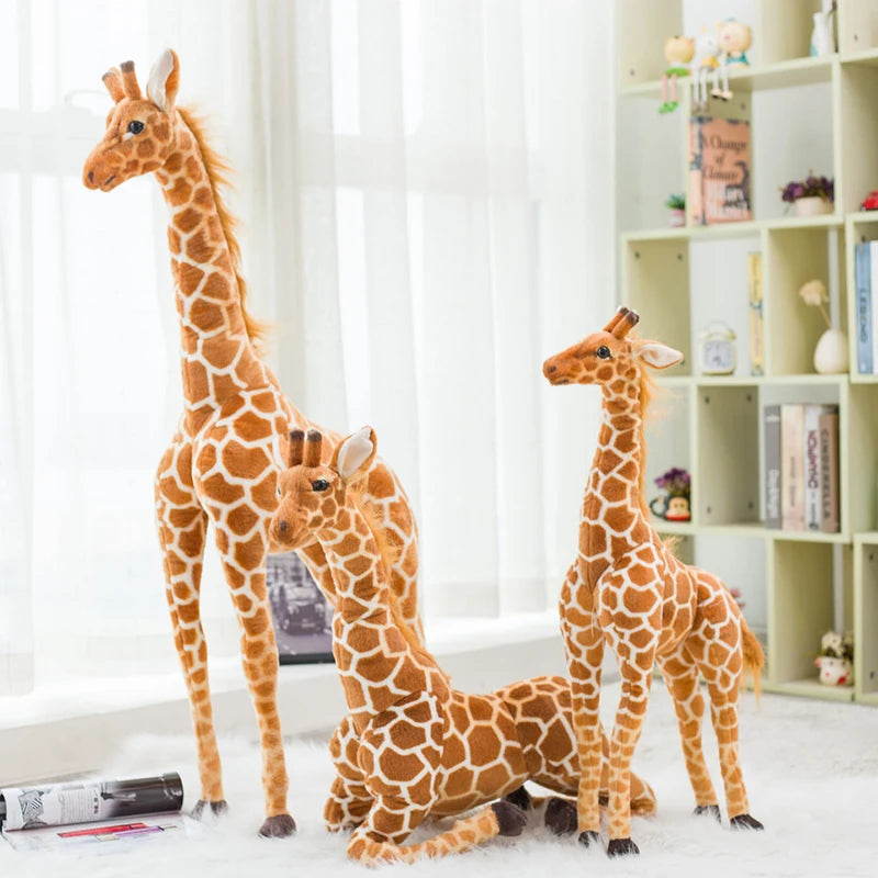 Big Size Real Life Plush Giraffe Stuffed Soft Lifelike Animals Giraffes Soft Doll Kids Home Decor Birthday Gift