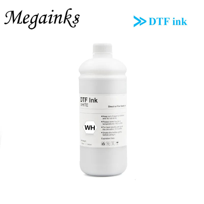 6PCS 1000ML DTF ink kit-2White for direct transfer film for PET film DTF INK all desktop & large format DTF ink printer