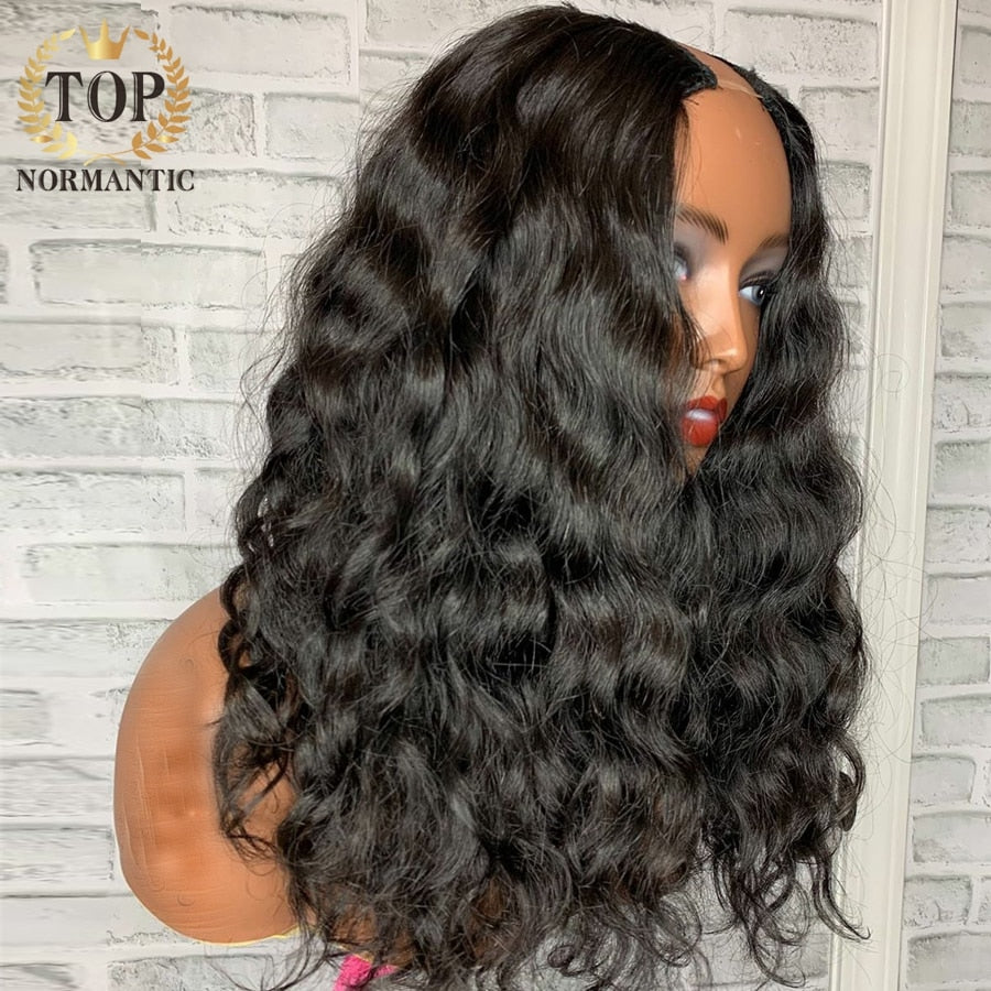 Topnormantic Nature Wave U Part Wig Brazilian Remy Human Hair Wigs