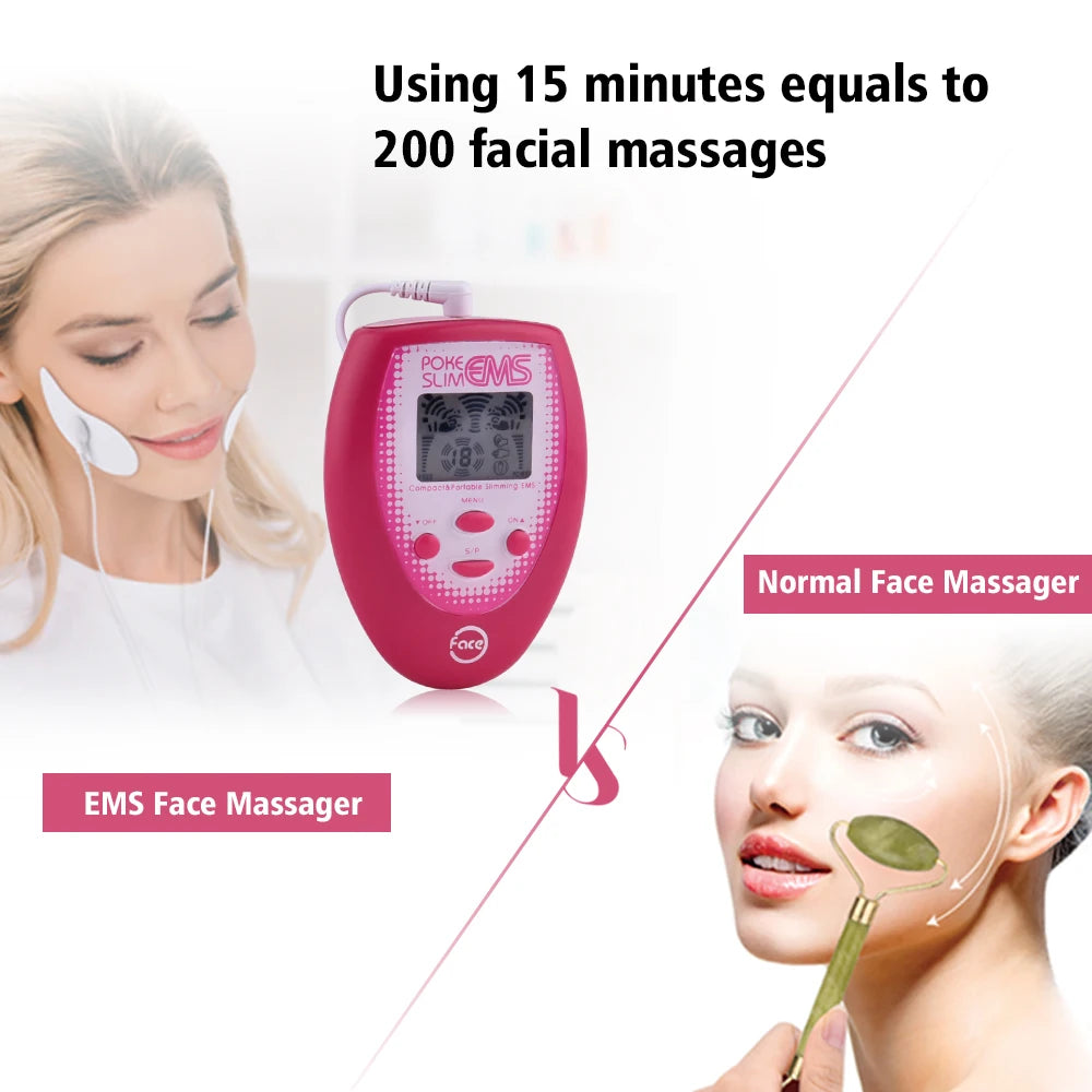 Electric Face Lifting Slimming Facial Massager EMS Microcurrent Double Chin Eye Lift Up Skin Tightening Shaper Beauty Device