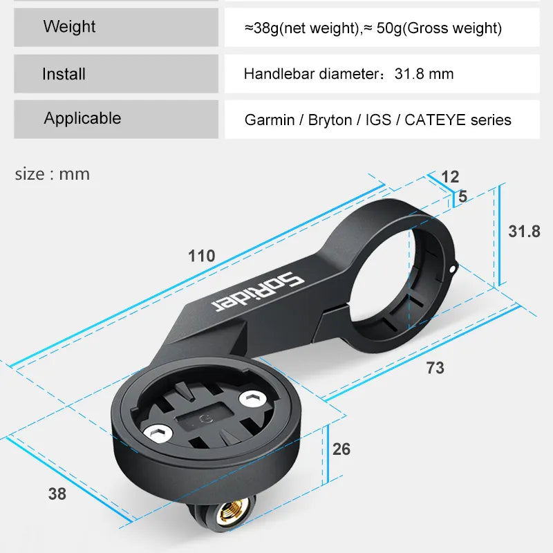 XOSS Heart Rate Sensor Monitor Bike Computer Mount Accessories S1 X2 Vortex