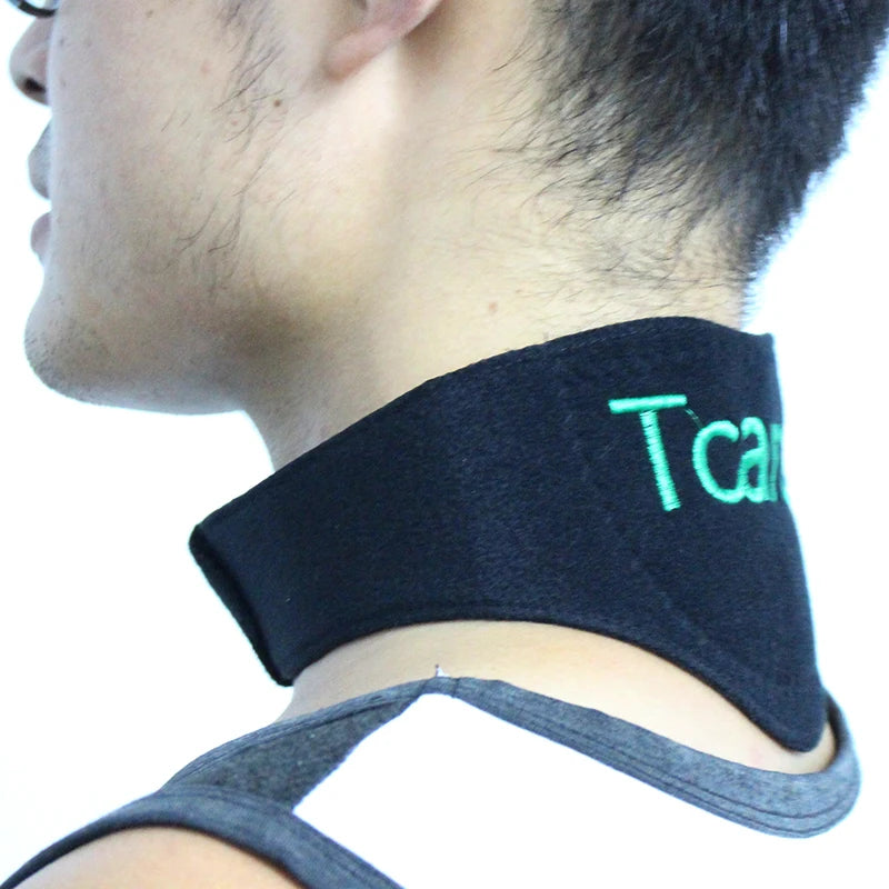 Tcare 1 Piece Tourmaline Self-heating Neck Brace Pad Magnetic Therapy Tourmaline Belt Support Spontaneous Heating Neck Braces