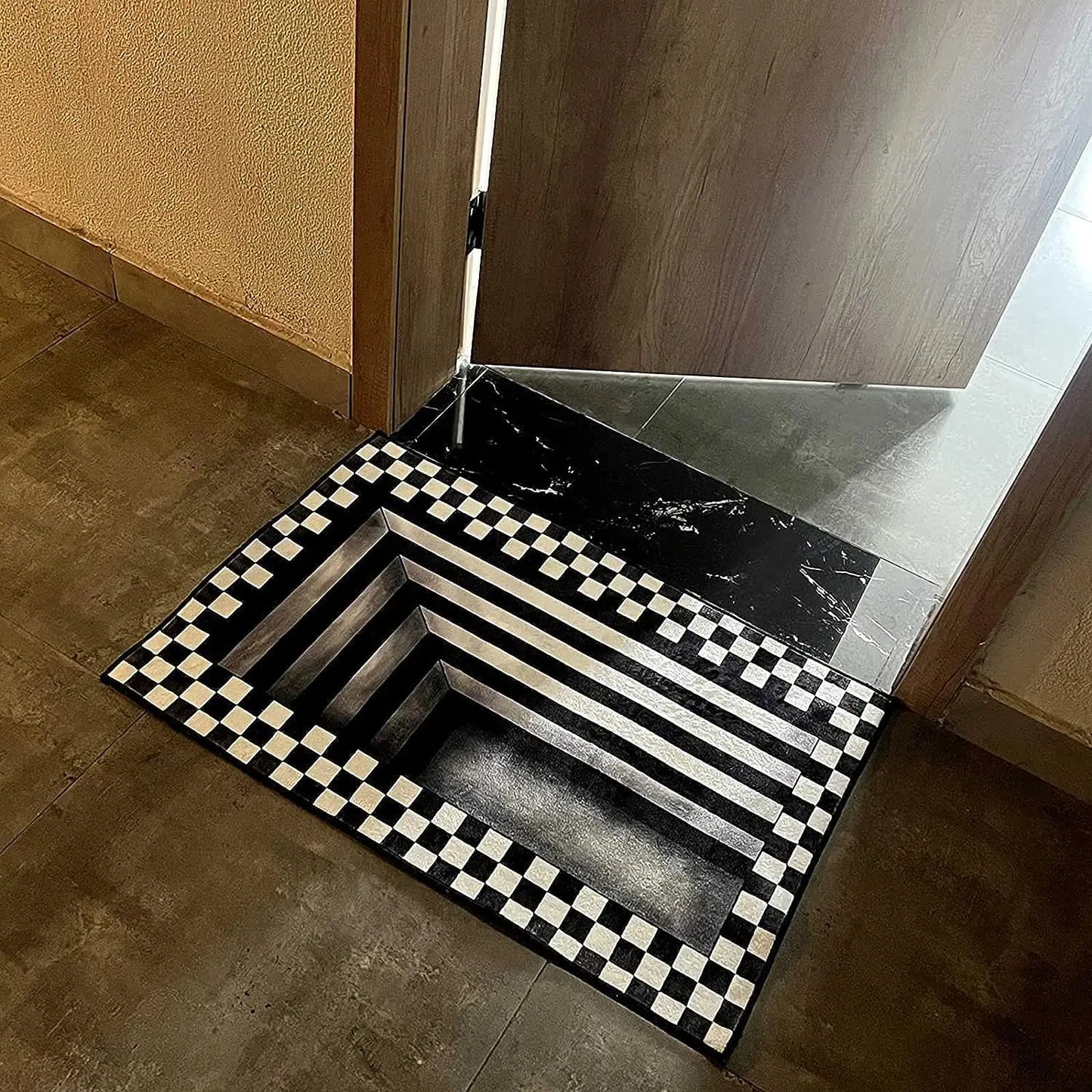 3D Vortex Illusion Entrance Doormat Home Decor Carpet for Living Room Kitchen Hallway Balcony Rugs Bathroom Anti-slip Floor Mat