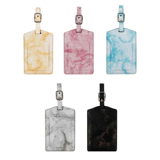 Portable PU Leather Luggage Tag Travel Suitcase Identifier Luggage Decorations