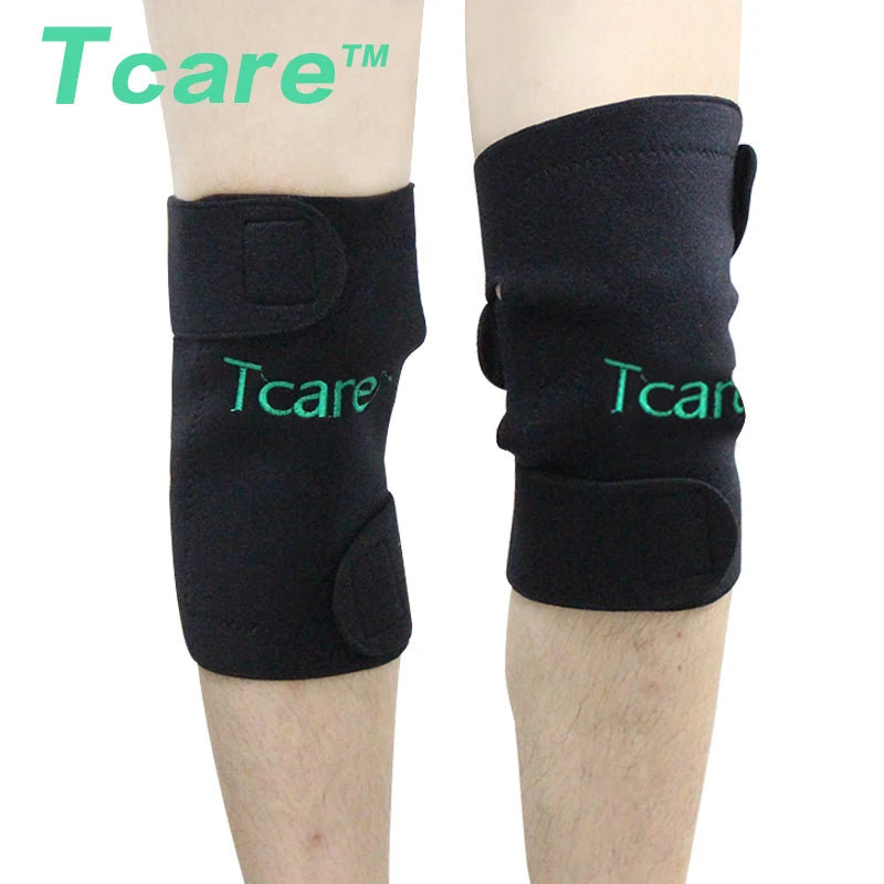 Tcare 1Pair Tourmaline Self-Heating Knee Leggings Brace Support Magnetic Therapy Knee Pads Adjustable Knee Massager Health Care