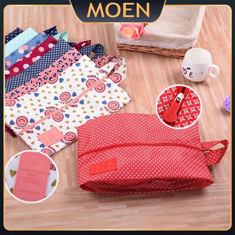 Hang Makeup Bag Travel Foldable Storage Organizer Oxford Cloth Waterproof Cosmetic Bags Zipper Shoe Storage Bag Travel Organizer