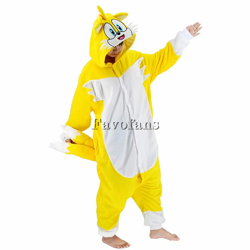 Favofans Animal Kigurumi Adults Kids Women Red Blue Onesies Pajamas Halloween Costumes Cosplay Jumpsuit Christmas Gift XXL