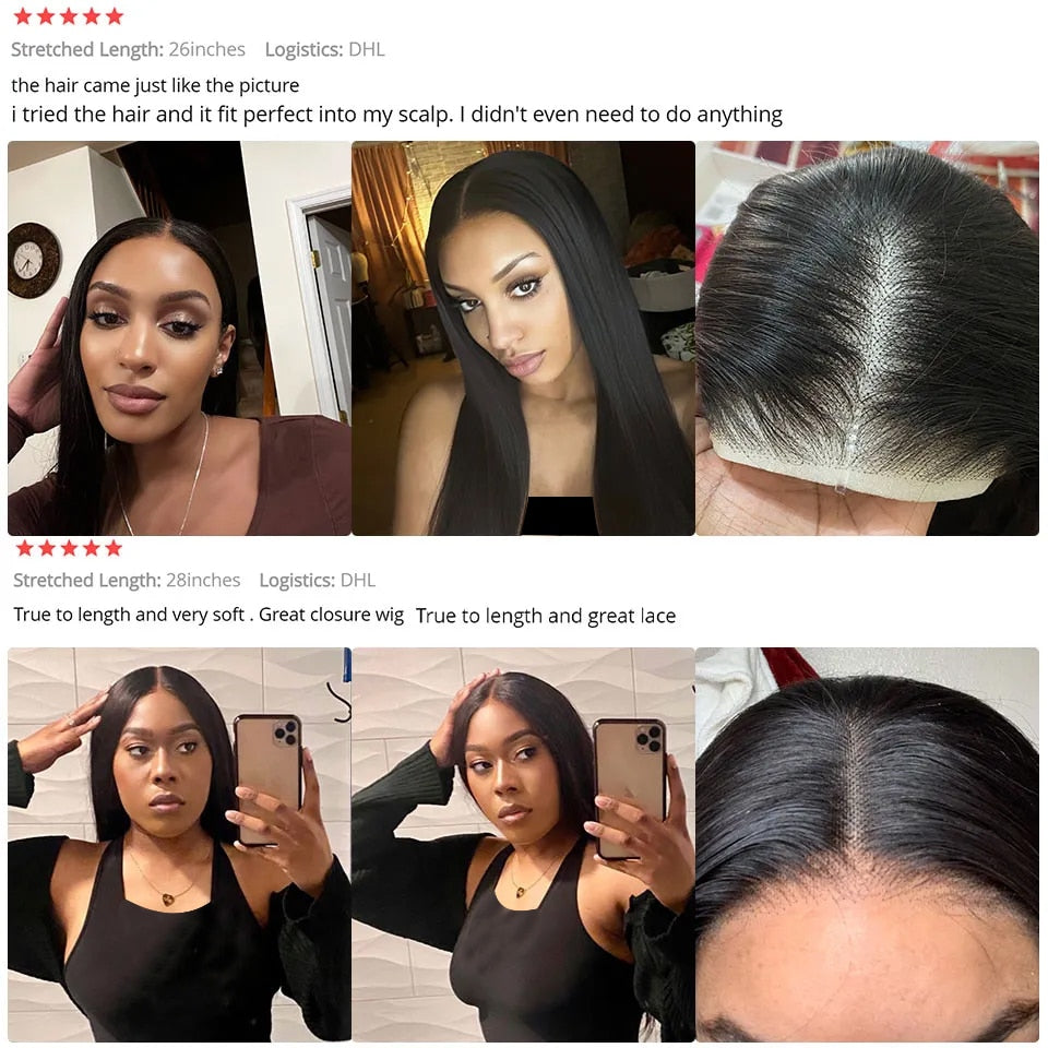 Wear Go Glueless Wig ISEE HAIR Malaysian Straight 6x4