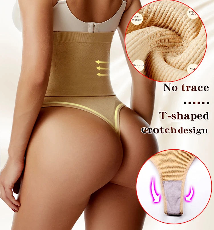 Double Control Panties Shapewear Waist Cincher Women Butt Lifter Girdles Compression Underwear Strap Body Shapers Seamless Panty