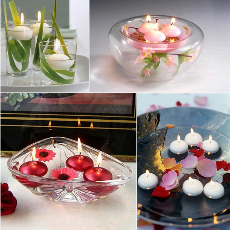 Candles: 10 Pcs Smokeless Floating Candles Spherical Floating on The Water Valentine's Day Wedding Romantic Confession Party Decoration