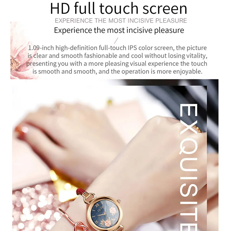 2023 NEW Trendy Quality women GT01 Smart Watch Women Blood Pressure Oxygen Heart Rate Sedentary Reminder IP67 Smartwatch gift