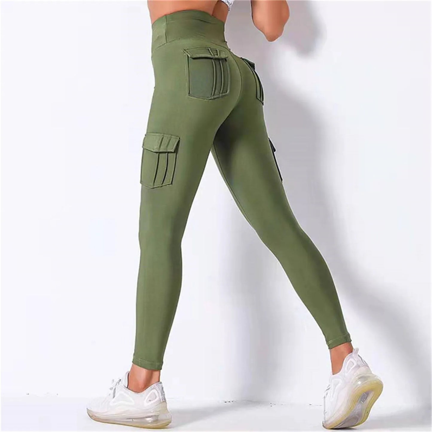 Cathy Cargo Leggings: Workout Running Athletic Cargo Leggings Pants Women'S Sports High Waist Fitness Gym Sport Leggings Women Sexy Push Up Outwear Plus Size Up To 2XL