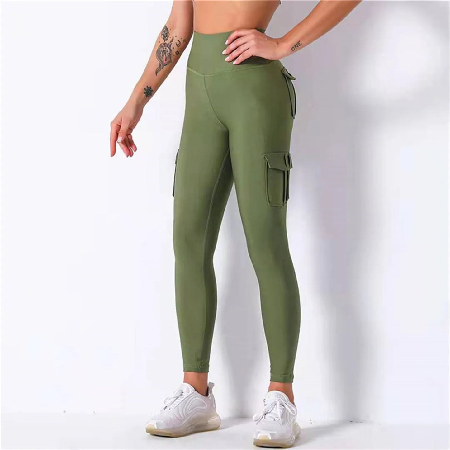 Cathy Cargo Leggings: Workout Running Athletic Cargo Leggings Pants Women'S Sports High Waist Fitness Gym Sport Leggings Women Sexy Push Up Outwear Plus Size Up To 2XL