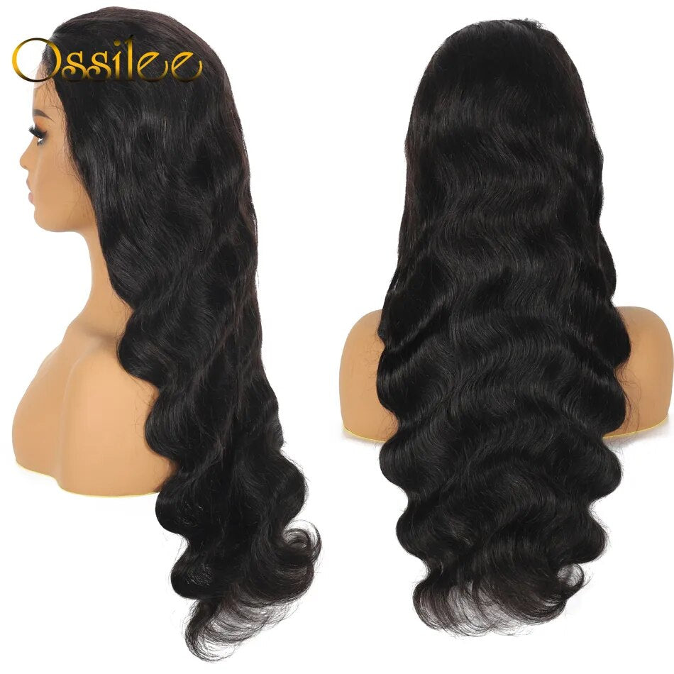 4x4 5x5 Wear and Go Glueless Human Hair Wig Body Wave Pre Cut Lace Closure Wig Glueless Wig Human Hair Ready to Wear Ossilee