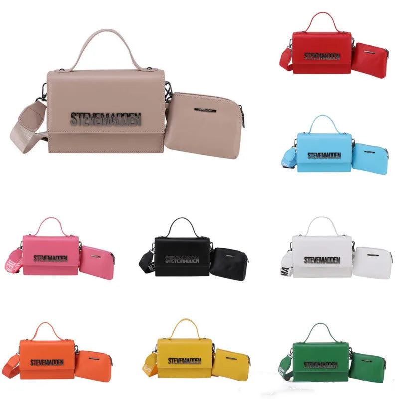 Handbag Set: Travel 2PC Shoulder Bag 2023 Designer Handbags Purse Letter Two Piece Set Fashion Messager Women's Cosmetic Bag 12 Colours