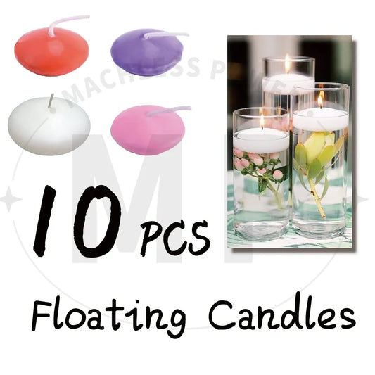 Candles: 10Pcs Romantic Floating Candles Unscented Dripless Wax Discs For Pool Wedding Special Occasions Christmas Party Home Decorations