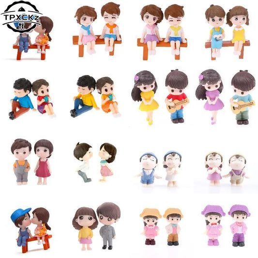 2pcs/3pcs DIY Mini Stool Couples Dolls Fairy Garden Miniatures Decor Dollhouse/Terrarium Action Figures Figurine Micro Landscape