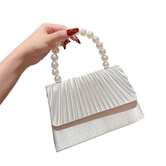 Formal Evening Bag Wedding Party Pearl Handle Clutch Cocktail Prom Handbags