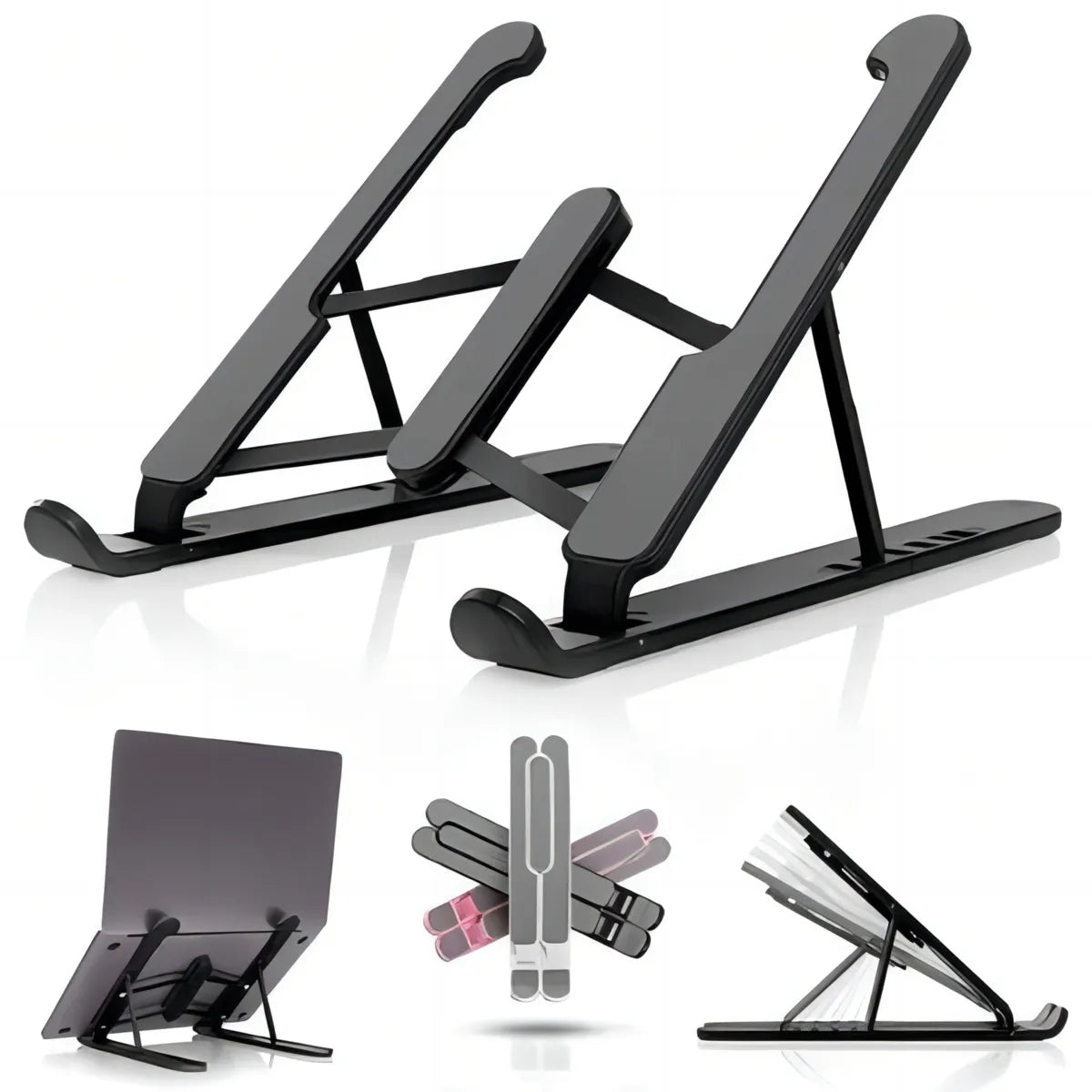 Laptop Stand - Suporte para Notebook Dobrável de Plástico enviar cor aleatória