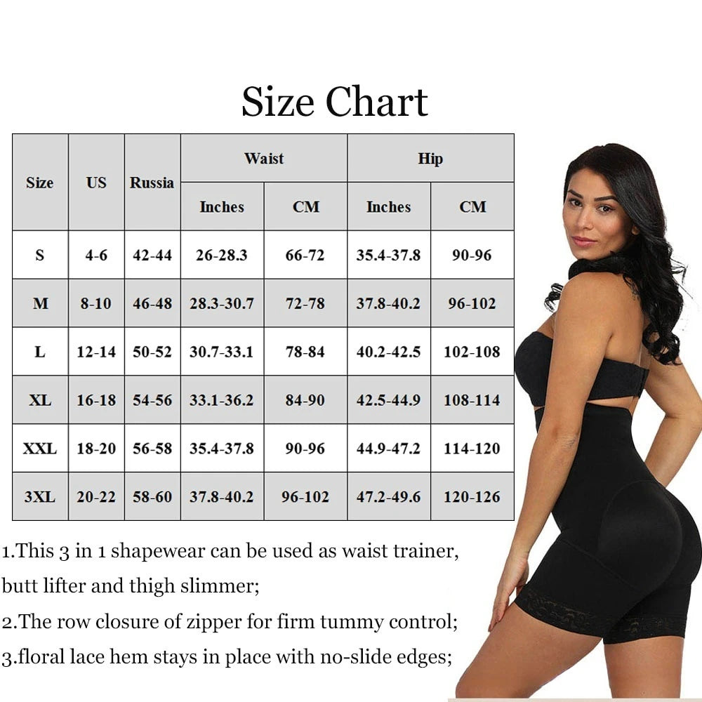 Breasted Lace Butt Lifter Corset High Waist Trainer Body Shapewear Women Fajas Slimming Tummy Control Panties Shorts Underwear