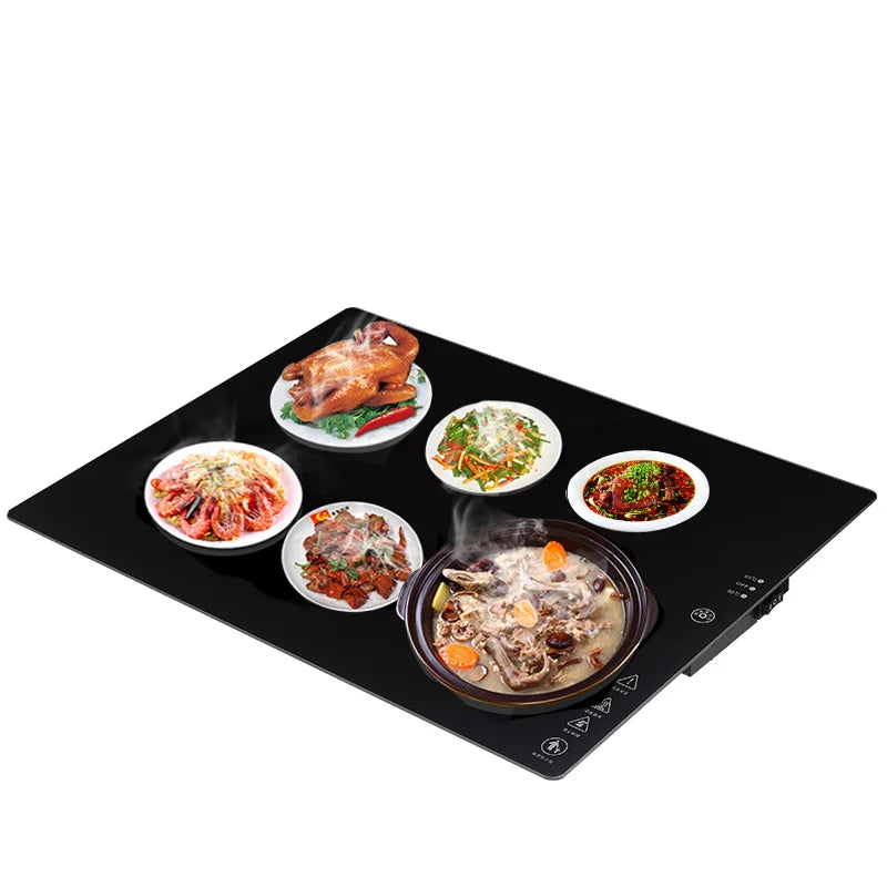 Dining: Food insulation board domestic The hot cutting board keeps warm dining-table Warm food treasure cutting board heater