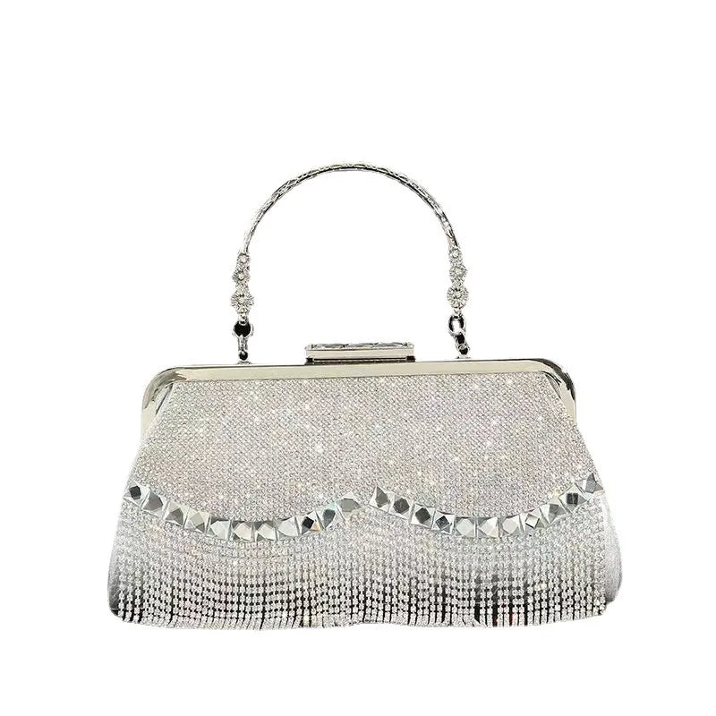 Rhinestone Purse Handbags for Women Luxury Classic Bridesmaid Wedding Formal Party Bag Blingbling Beading Tassels Evening Clutch