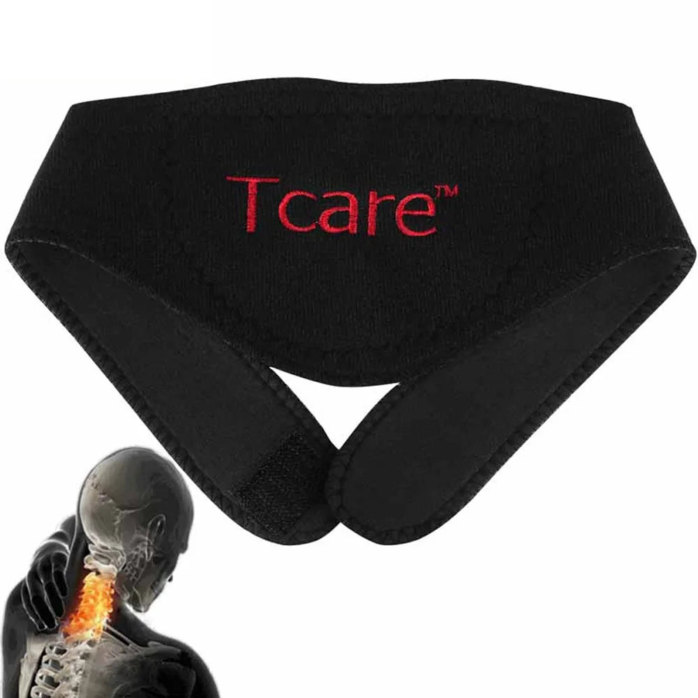 Heating Neck Massager:  1 Pcs BYEPAIN Tourmaline Magnetic Therapy Neck Massager Cervical Vertebra Protection Spontaneous Heating Belt Body Massager